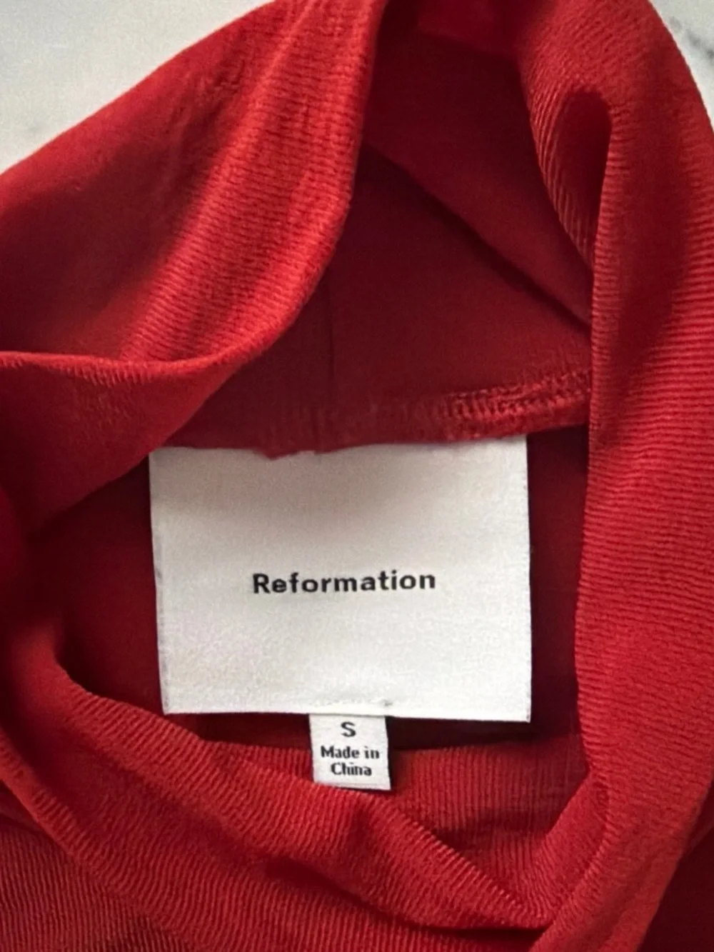 Reformation red turtleneck